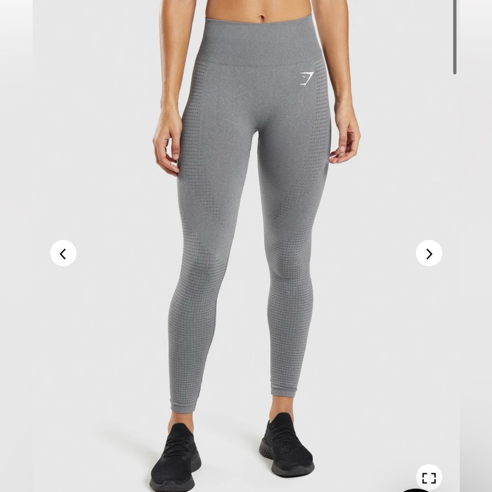 Gymshark Vital Seamless Leggings, Grey Marl, Small